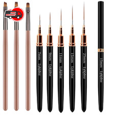 5pcs Nail Art Liner Brushes, Liner Brush For Nails Gel, Thin Nail Art Brush, Siz