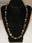 Vintage VENDOME FACETED ART GLASS BEADED NECKLACE 22"-Iridescent Brown Tones-Fab — photo 1