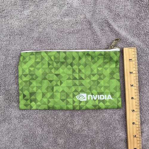 Nvidia Swag Pencil Cosmetic Toiletry Bag Green Merch Zipped Pouch - Picture 7 of 8