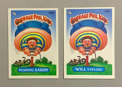 1987 Topps Garbage Pail Kids Series 8: Pumping Aaron 320A & Will Explode 320B