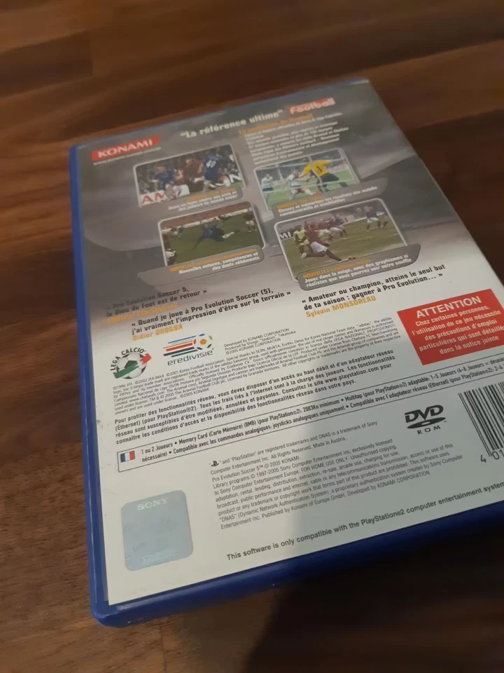 Jeu PS2 "Pro Evolution Soccer 5 / PES 5" complet en boîte version PAL (N°8999S), photo 2 sur 3