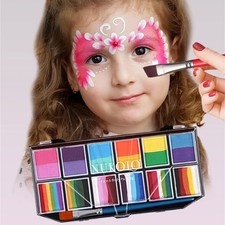 12 Pcs Face Paint Brushes Set Human Body Painting Brushes Nylon Hair Paint Brush