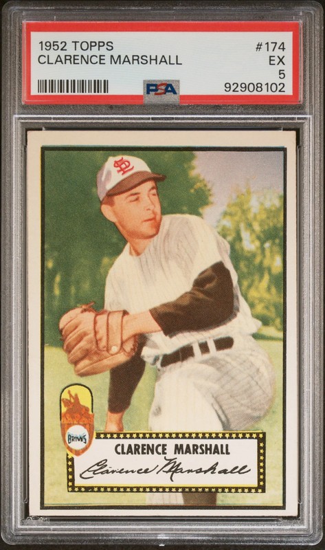 1952 Topps Clarence Marshall #174 PSA 5