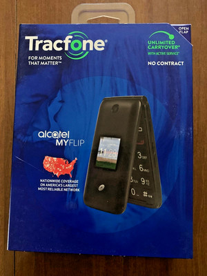 TracFone Alcatel My Flip MyFlip Prepaid Basic 4G Cell Phone New/Factory Sealed