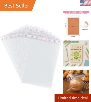 200 Count BPA-Free 7x10 Clear Bags - Resealable for Treats & Baking Supplies