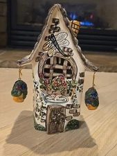 Blue Sky Clayworks Tealight House Heather Goldminc WELCOME FRIENDS Flaws Read** 