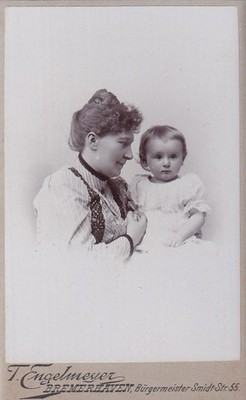 T. Engelmeyer CDV - mother with child - Bremerhaven