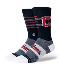 Cleveland Guardians Stance Closer Crew Socks Large Men's 9-13 MLB Baseball New