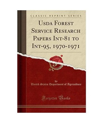 Usda Forest Service Research Papers Int-81 to Int-95, 1970-1971 