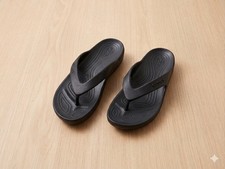Crocs Kadee II Flip Flop Sandals Black Women's Size 8 New Comfort Thong Beach