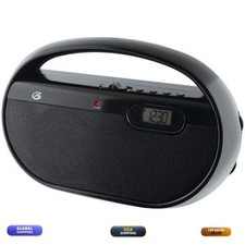 GPX R602B Portable AM/FM Radio Digital Clock Line Input