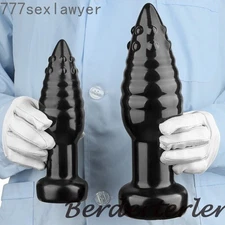 3 Sizes Pointed Anal Plug with Suction Cup Thick Butt Plug Anal Dilation Sex Toy