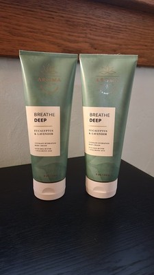 2 NEW Bath & Body Works BREATHE DEEP EUCALYPTUS LAVENDER Body Cream 8oz