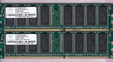 1GB 2x512MB PC-3200 NANYA NT512D64S8HC0G-5T DDR-400 RAM MEMORY KIT DDR1 PC3200