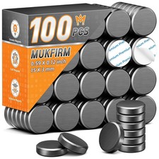 Ceramic Magnets 15X3mm Small Round Strong Adhesive Black 100 Pack for Crafts