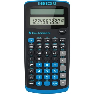 TEXAS INSTRUMENTS Schulrechner TI-30 ECO RS 10 Stellen Solar Taschenrechner neu