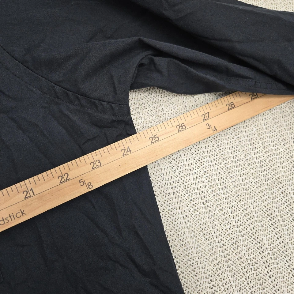 Camisa David Taylor Para Hombre 17 32/33 Negra Manga Larga Bolsillo Abotonado Clásica Foto 4 de 4