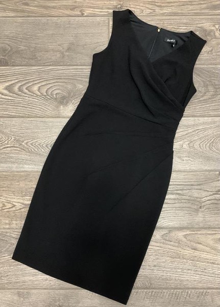 Women DKNY Dress Black Viscose 36 #BOBO