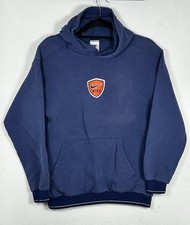 Vintage 90  s Youth Center Swoosh Nike Blue Hoodie Size XL 18-20 USA made Orange