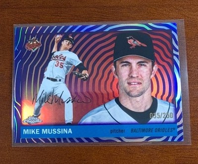 2025 Topps Chrome Platinum Mike Mussina Purple Refractor JERSEY # 35/250 🔥 #313