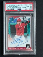 2018 Panini Donruss Optic Shohei Ohtani Rated Rookie Auto GEM MT PSA 10 RC