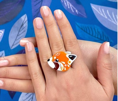 Erstwilder x Pete Cromer The Rakish Red Panda Ring