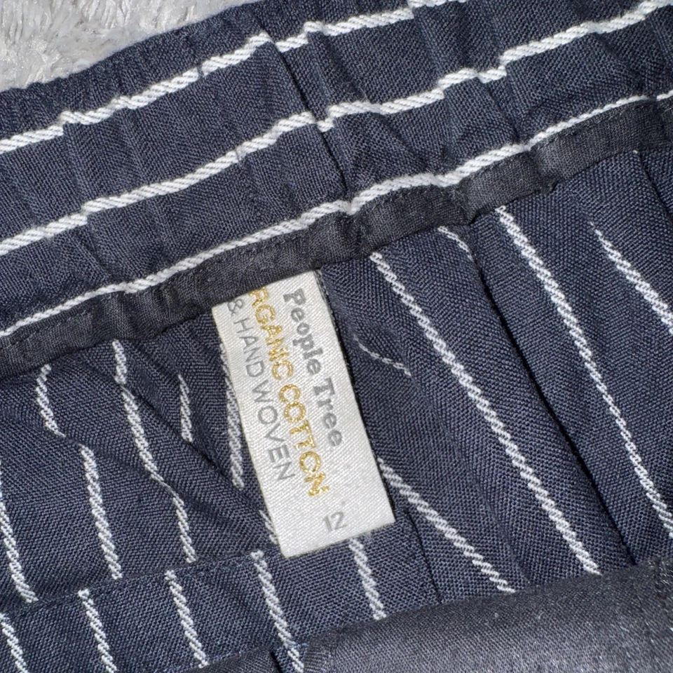 PEOPLE TREE Stoffhose Damen Hose Gr. DE 40 schwarz-weiß Casual-Look - Bild 2 von 2