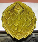 Holiday Party Belmar of California Pottery Green Artichoke Platter With Dip Bowl — photo 3