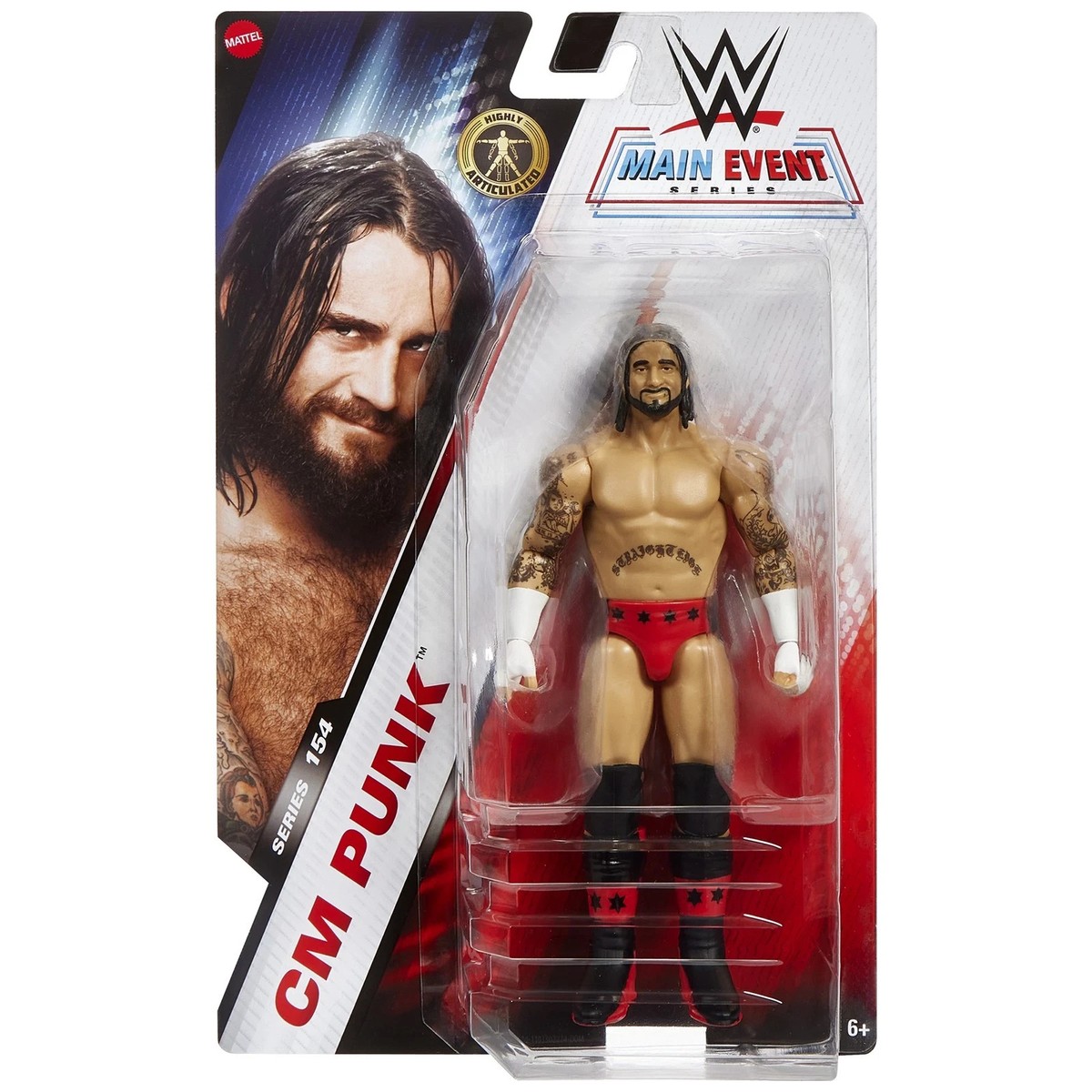 CM Punk WWE Main Event 154 Action Figure PACKAGE WEAR FREE