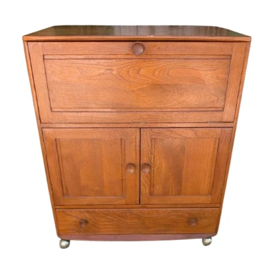 VINTAGE ERCOL CABINET / BUREAU - 1950s Windsor Retro Mid Century - CAN DELIVER - Image 1 of 4