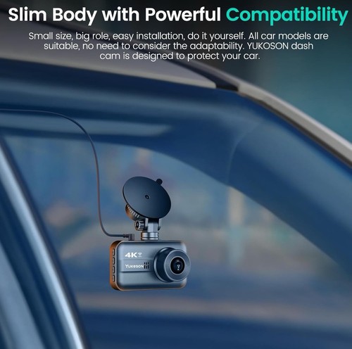 Dash Cam Anteriore e Posteriore, Dash Cam 4K 2K Ultra HD Inclusa 64GB Scheda SD Integrata - Foto 2 di 7