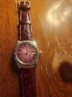 Vintage purple used mens Rolex watch with matching leather band