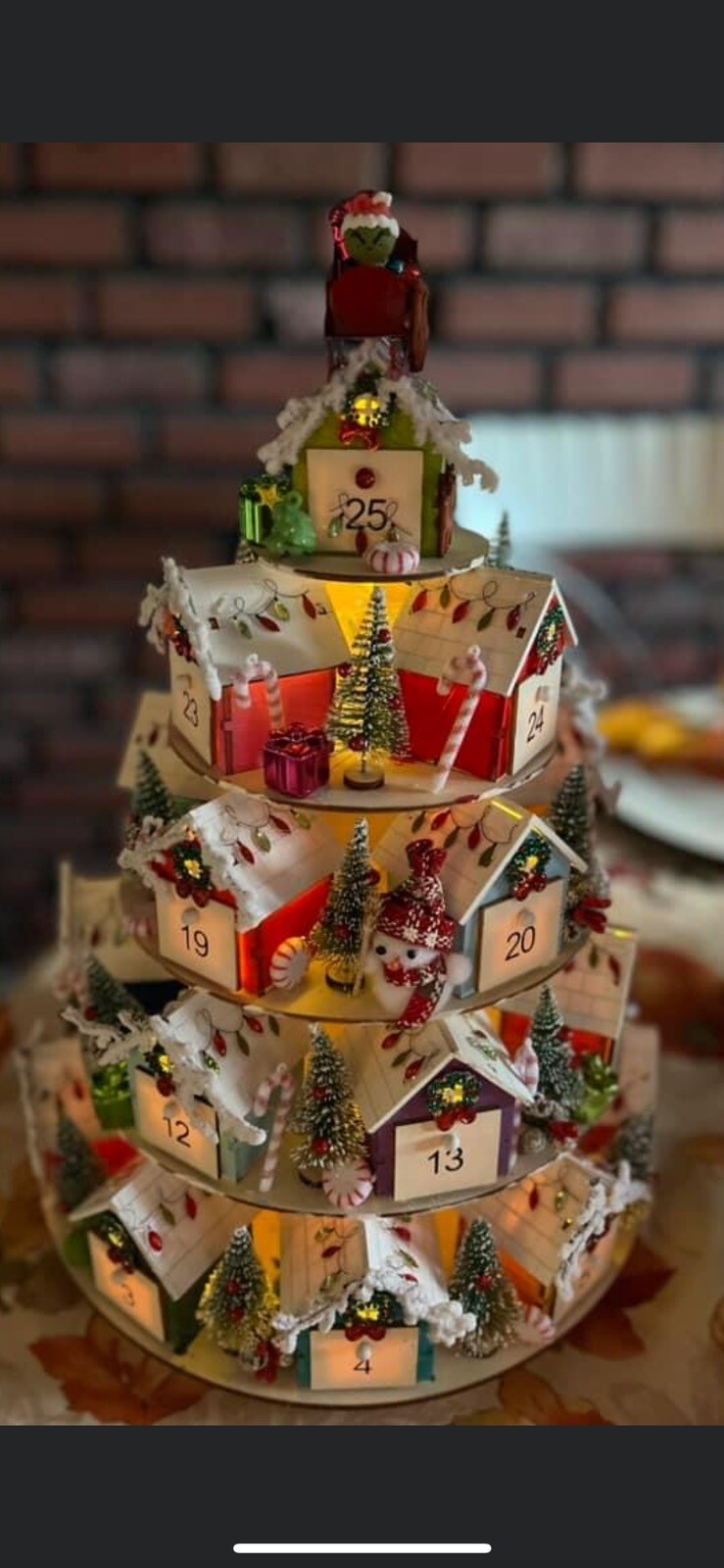 hobby-lobby-5-tier-wood-christmas-tree-advent-calendar-2023-led-lights-tiktok-ebay