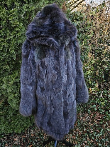 echt pelz, fuchs jacke,pelzjacke,pelzmantel,jacke,silberfuchs,Gr.38-40 - Bild 5 von 6