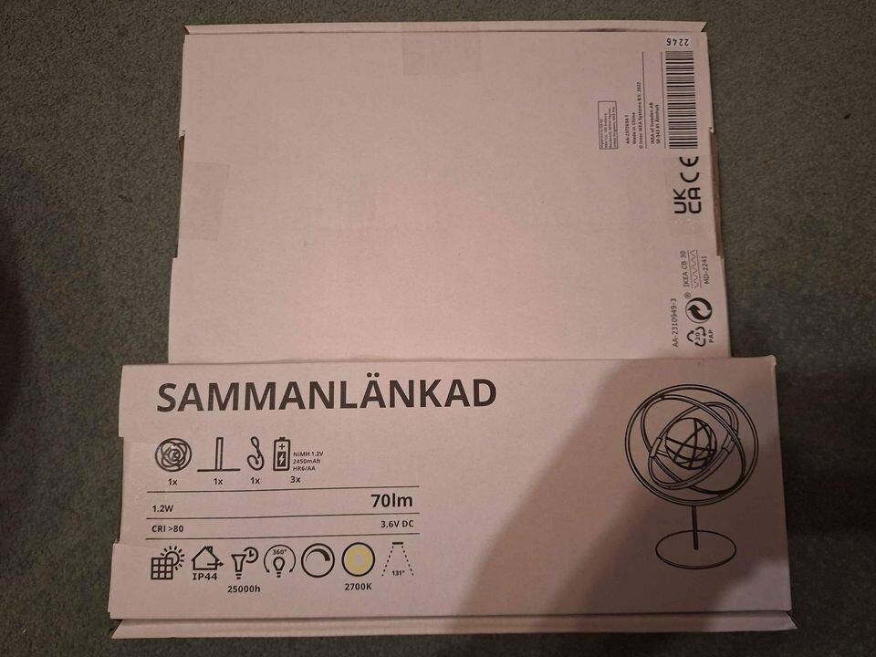 IKEA SAMMANLÄNKAD LED SolarPowered Table Lamp BNIB RRP £80 eBay