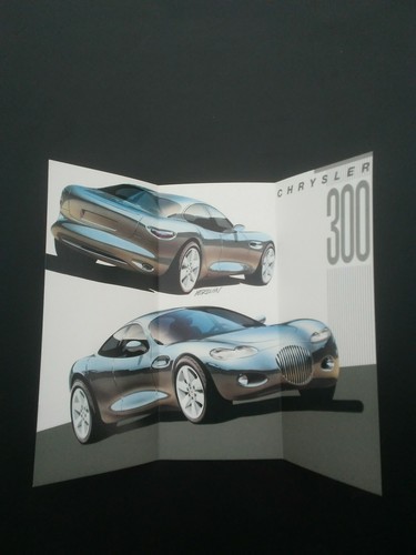 Chrysler 300 1990 Experimental Concept Car Showroom Sales Tri-Fold pamphlet Rare - 第 2/3 張圖片