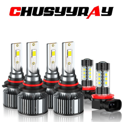 For Mitsubishi Lance2008-2017 COMBO 9005+9006 LED Headlight H11 Fog Light Bulbs