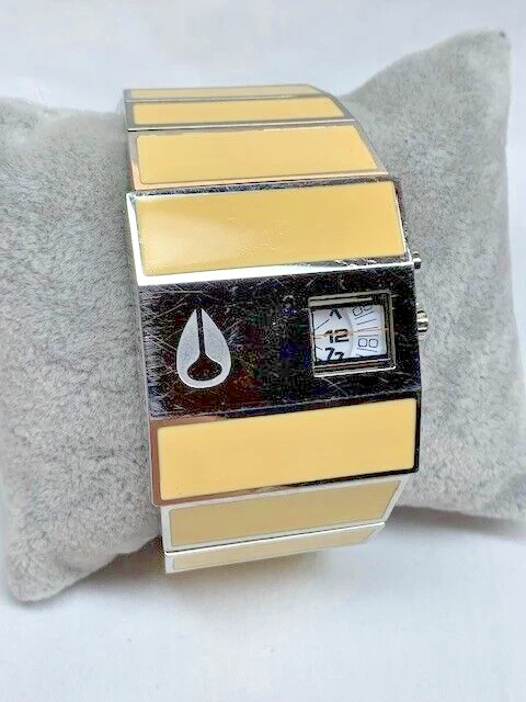 Nixon Rotolog Direct Time Technology Stainless Steel Beige Orange