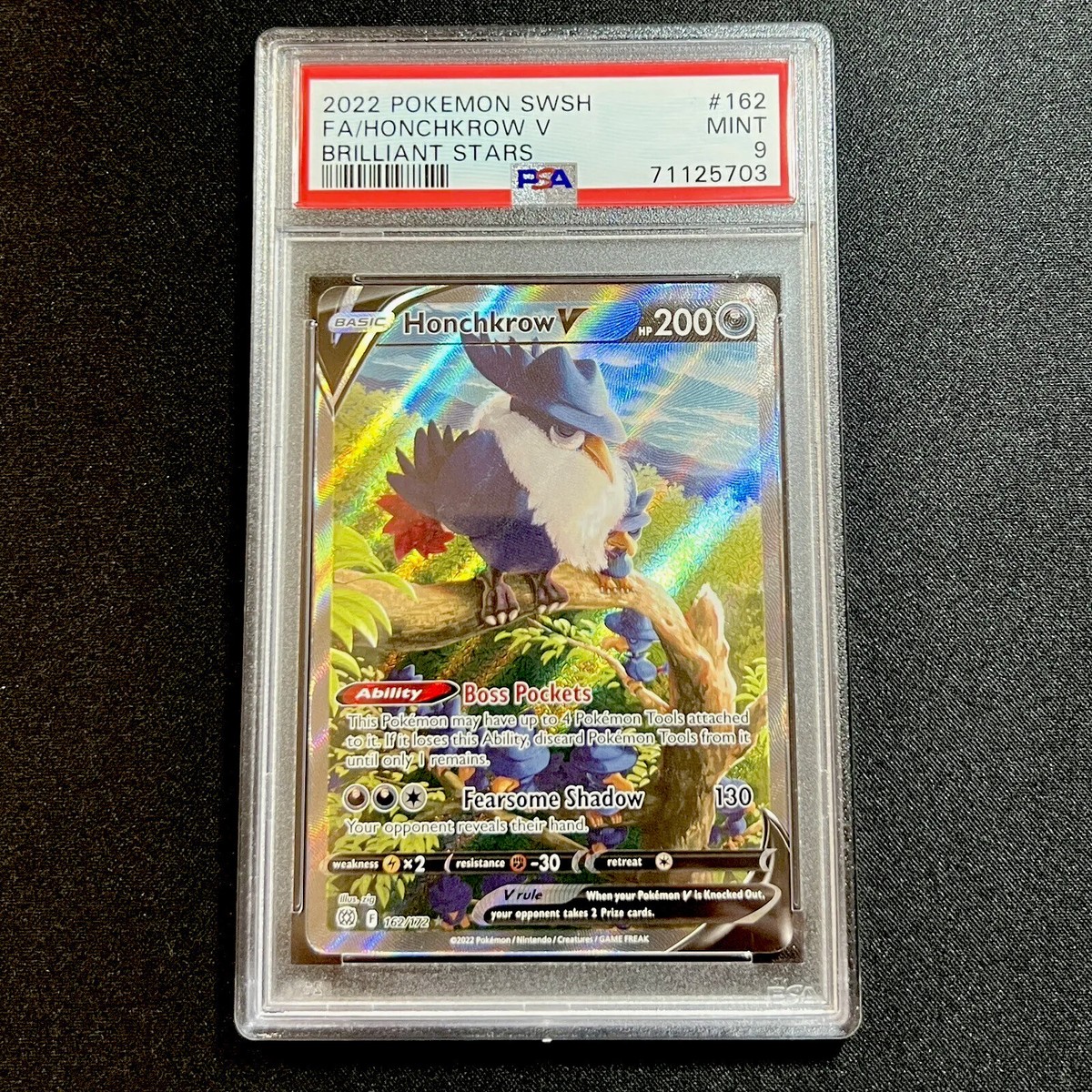 Pokémon TCG- Brilliant Stars Honchkrow V Full Alternate Art