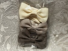 Adorable Hair Bow Grosgrain Ribbon Girl Baby Toddler Elastic Headband Set Of 3
