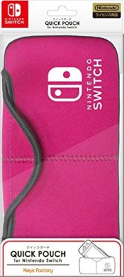 Hori JAPAN Official Licensed QUICK POUCH Case for Nintendo Switch Pink