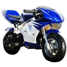 High Performance Honda clone 4 Stroke 40cc Blue/White Pocket Mini Bike