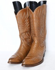 DAN POST Boots Western Tan Leather Cowboy Work Riding Boots Mens Sz 8.5