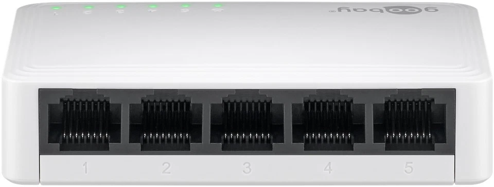 5-Port Gigabit Desktop Netzwerk Switch RJ45 LAN Ethernet Verteiler HUB DSL Weiß - Bild 2 von 4