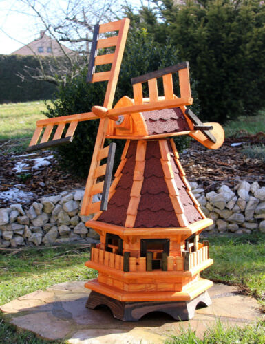 Windmühle, Windmühlen mit Solarbeleuchtung weiß oder bunt Typ 17 - Afbeelding 1 van 6