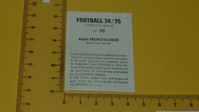 Vignette Ageducatif Foot 1974/75 Robert Herbin St Etienne