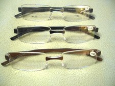 Reading Glasses 1.00  4.00 Men's or Women's Lightweight Rimless Readers RE4201