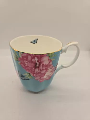 Royal Albert England Miranda Kerr Mug Friendship Flower Butterfly 13.5 Oz
