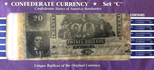 Confederate States Civil War Era Currency - Banknotes - Set C | eBay