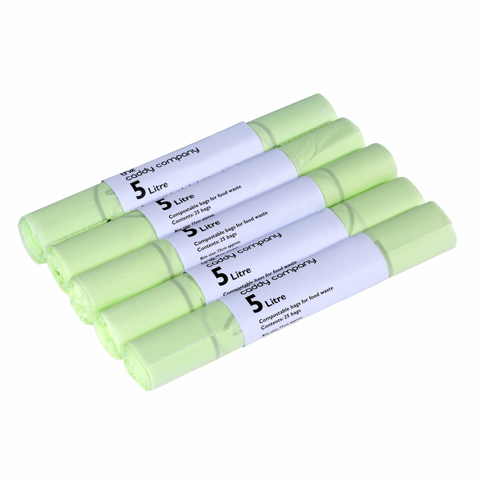Caddy Company 5 Litre Compostable Food Waste Bin Bags - Green / 5 - Image 2